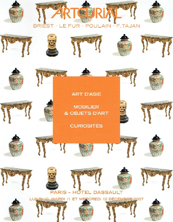 Artcurial December 2007 Asian Art, (French) Furniture & Works of Art