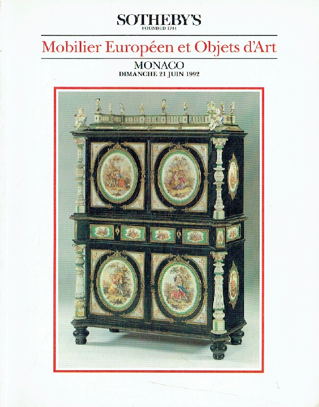 Sothebys June 1992 European Furniture & Works of Art