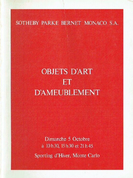 Sothebys October 1980 (French) Furniture & Works of Art