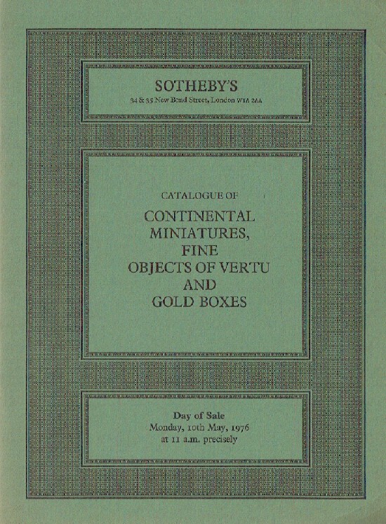 Sothebys July 1973 Silhouettes, English and Continental Portrait Miniatures and