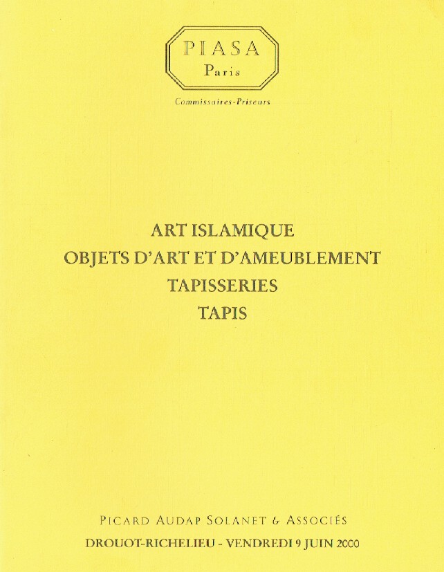 Piasa June 2000 Islamic Art Objects of Art & Carpets (Digital only)