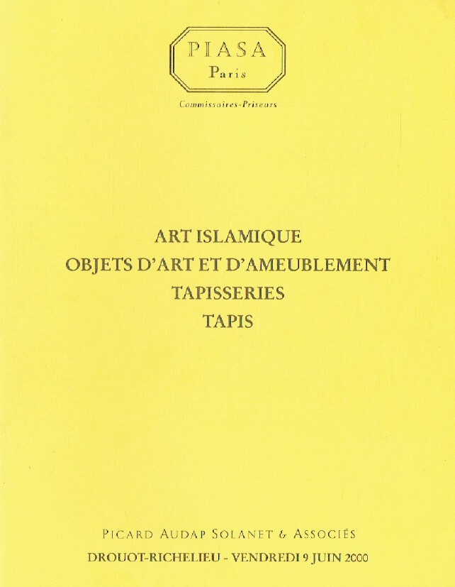 Piasa June 2000 Islamic Art Objects of Art & Carpets - Click Image to Close