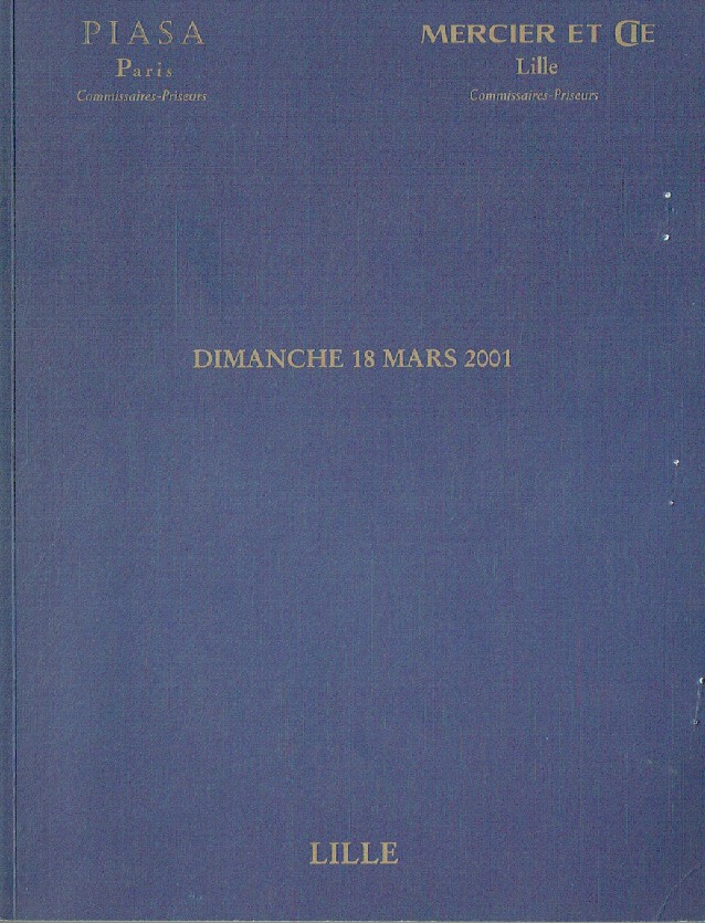 Piasa/Mercier Et CIE March 2001 Important Old Paintings, Object of Art