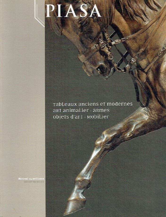 Piasa April 2010 Old Master & Modern Paintings, Aniaml Bronzes, French Furniture