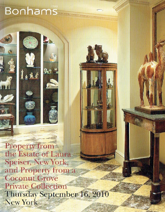 Bonhams September 2010 Property from the Estate of Laura Speiser, Property from