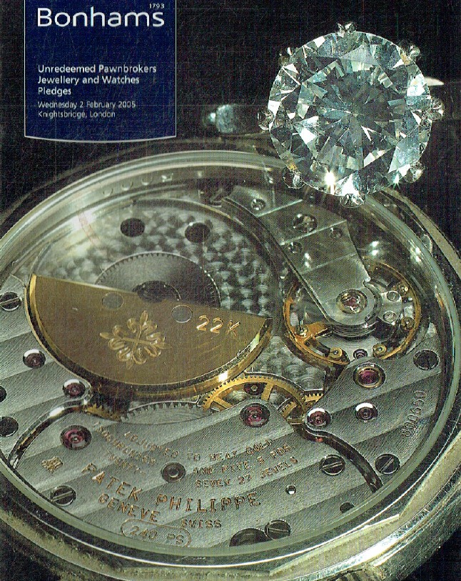 Bonhams February 2005 Unredeemed Pawnbrokers Jewellery & Watches Pledges