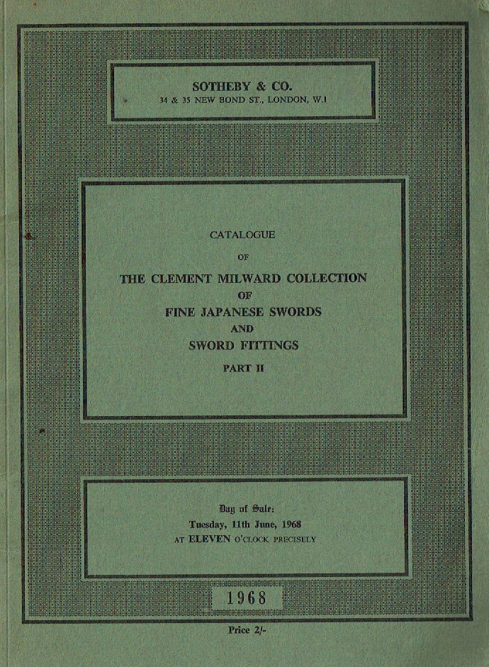 Sothebys June 1968 Clement Milward Collection of Fine Japanese Swords