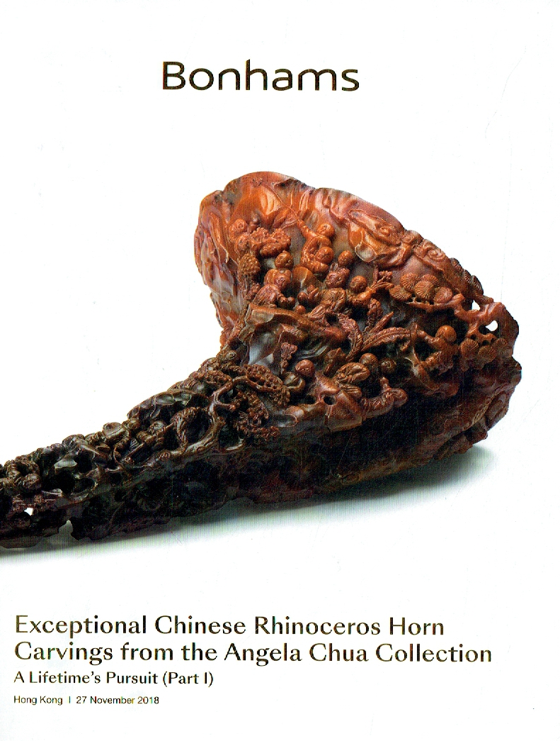 Bonhams November 2018 Chinese Rhinoceros Horn Carvings - Angela Chua Collection