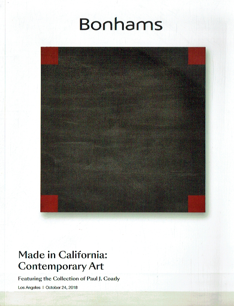 Bonhams October 2018 Made in California: Contemporary Art Collection of Coady Bonhams October 2018 Made in California: Contemporary Art Collection of Coady