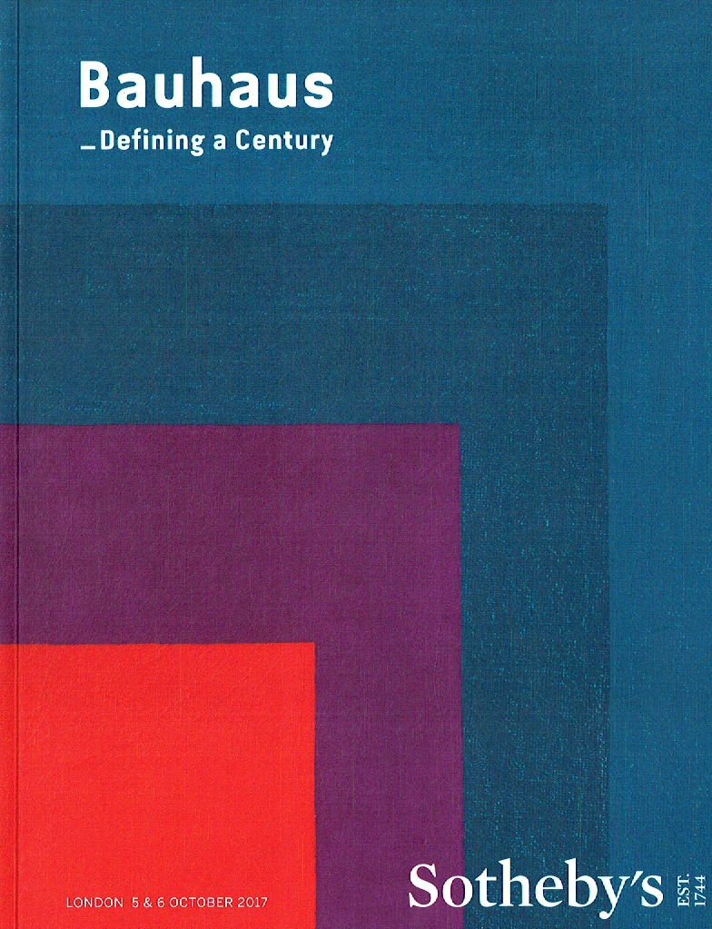 Sothebys October 2017 Bauhaus _Defining a Century (Contemporary Art)