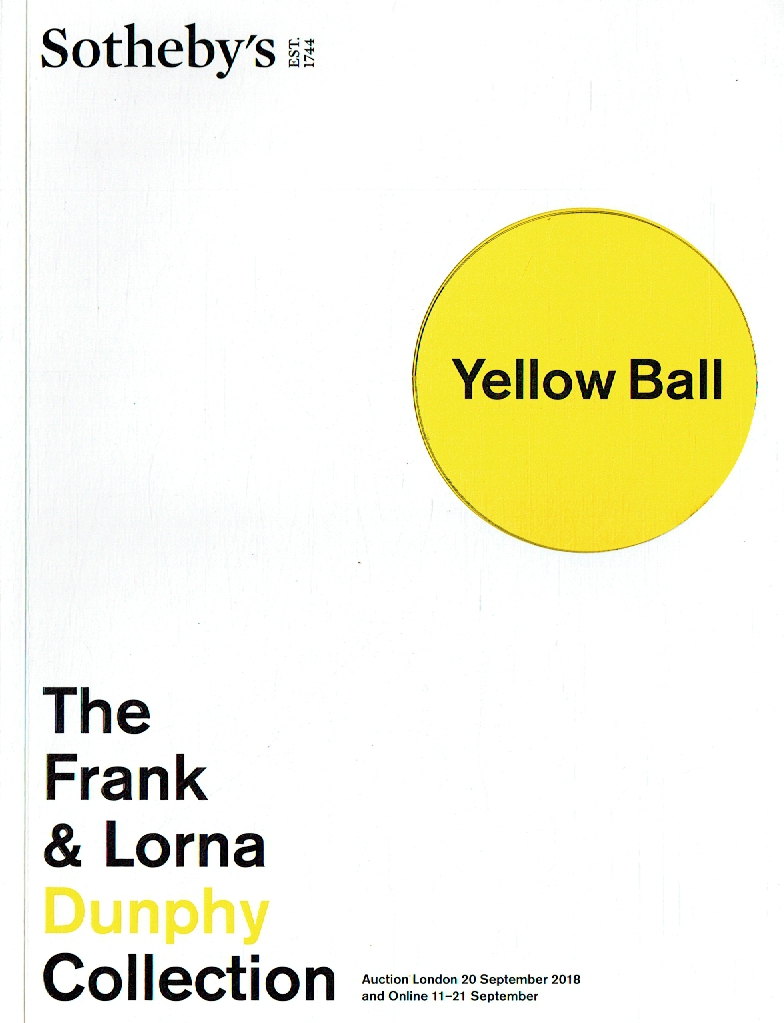 Sothebys September 2018 Yellow Ball Collection Frank & L. Dunphy