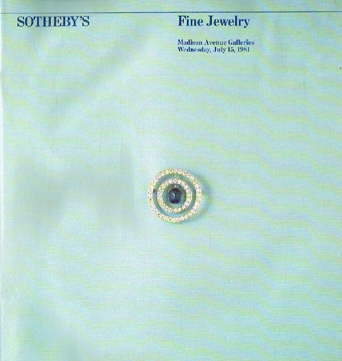 Sothebys July 1981 Fine Jewelry