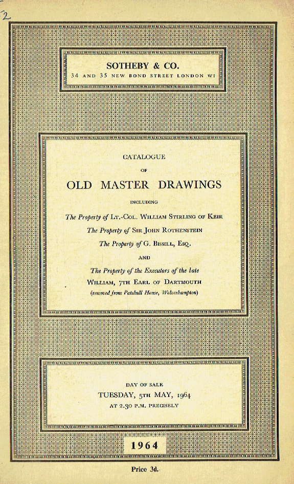 Sotheby & Co. May 1964 Old Master Drawings