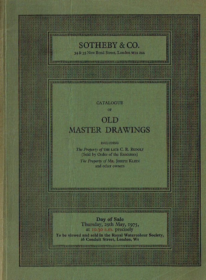 Sotheby & Co. May 1975 Old Master Drawings
