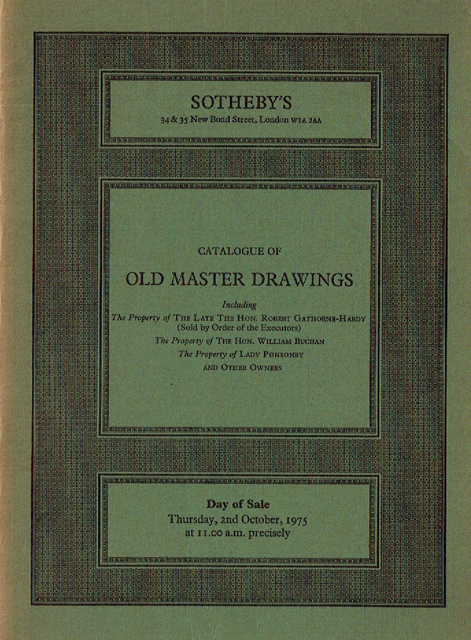 Sothebys October 1975 Old Master Drawings