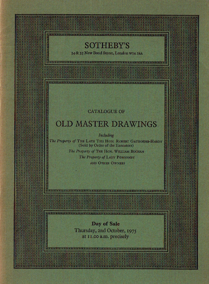 Sothebys October 1975 Old Master Drawings