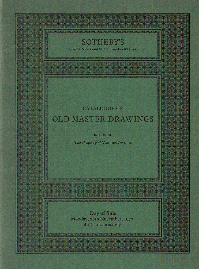 Sothebys November 1977 Old Master Drawings