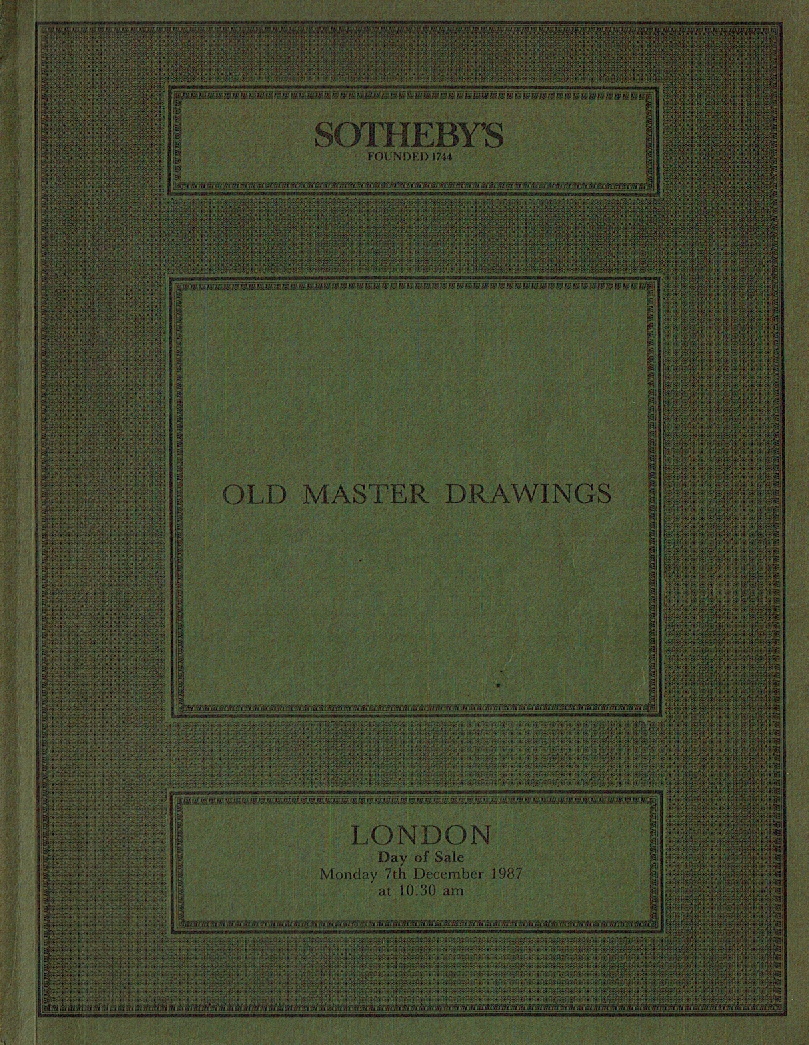 Sothebys December 1987 Old Master Drawings