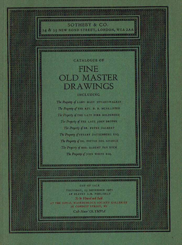 Sotheby & Co. November 1971 Fine Old Master Drawings