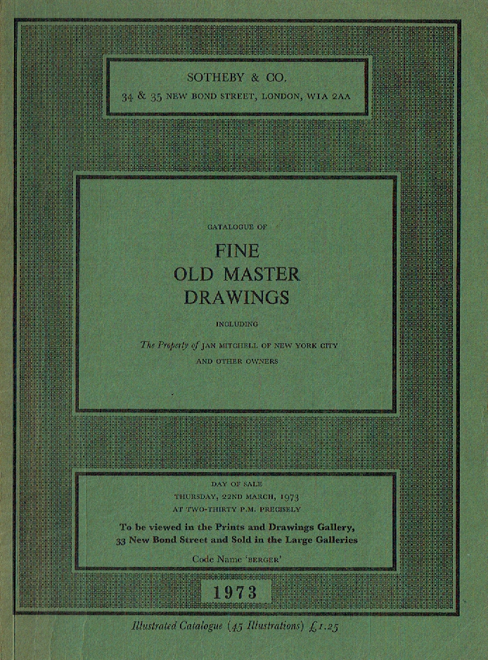 Sotheby & Co. March 1973 Fine Old Master Drawings