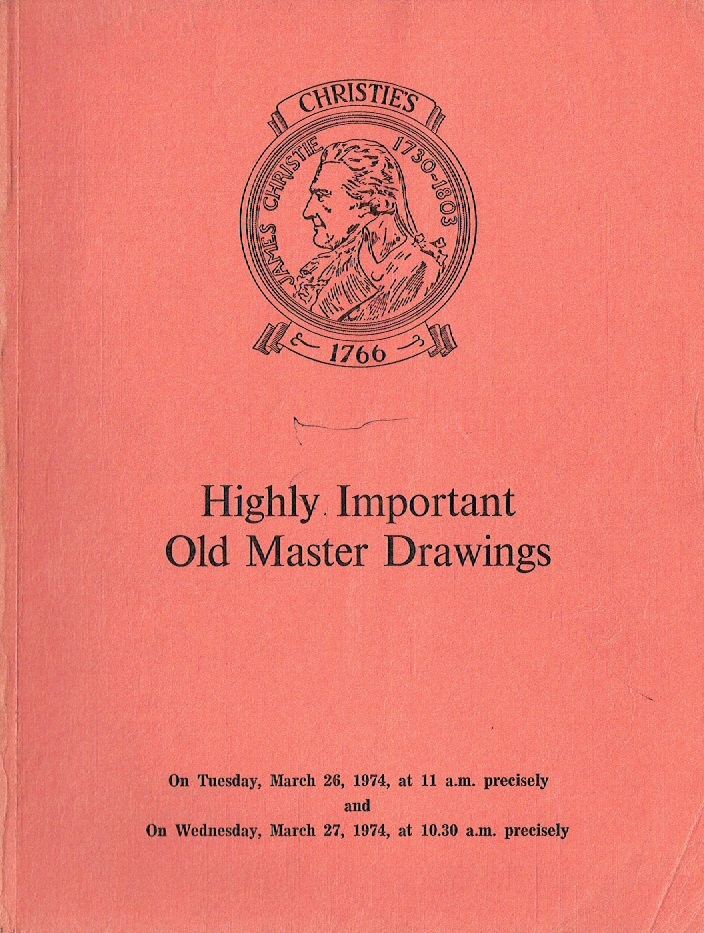 Christies March 1974 Highly Important Old Master Drawings