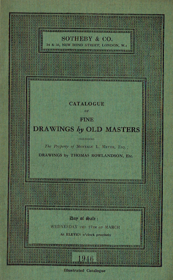 Sotheby & Co. March 1946 Fine Drawings by Old Masters