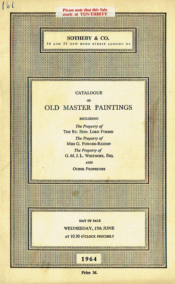 Sotheby & Co. June 1964 Old Master Paintings & Drawings