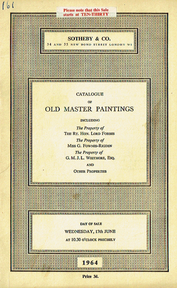 Sotheby & Co. June 1964 Old Master Paintings & Drawings