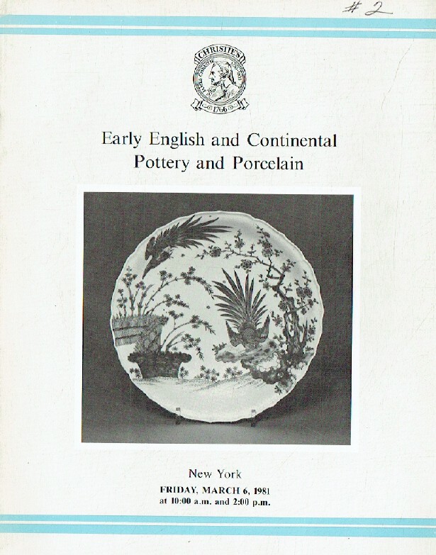 Christies March 1981 Early English & Continental Pottery and Porcelain