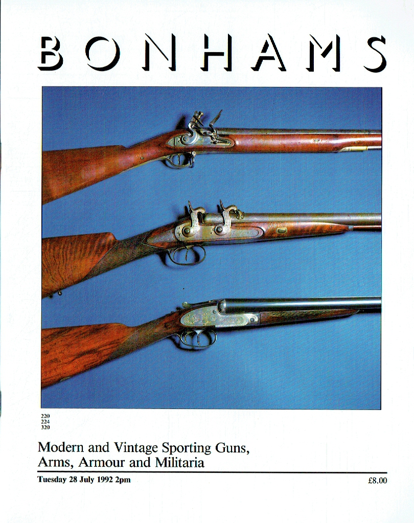 Bonhams July 1992 Modern & Vintage Sportings Guns, Arms, Armour and Militaria