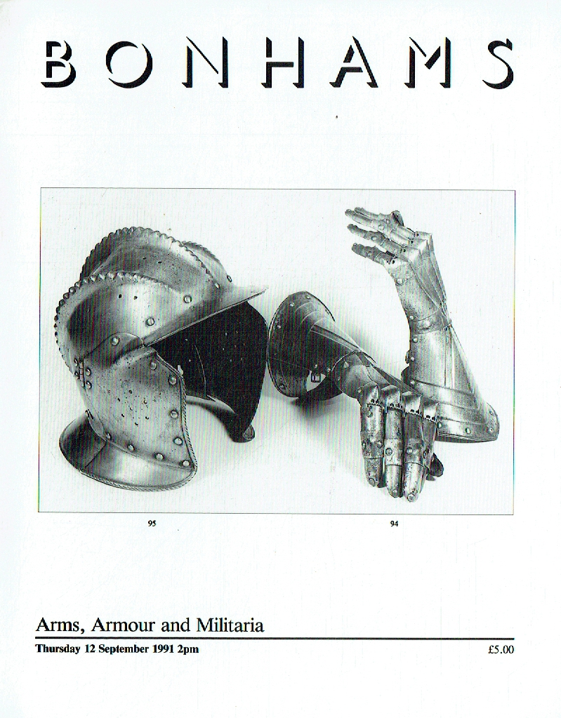 Bonhams September 1991 Arms, Armour & Militaria