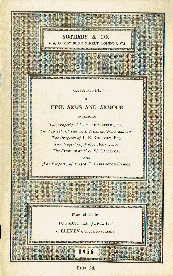 Sotheby & Co June 1956 Fine Arms & Armour