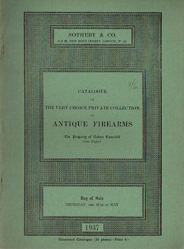 Sotheby & Co May 1937 Antique Firearms