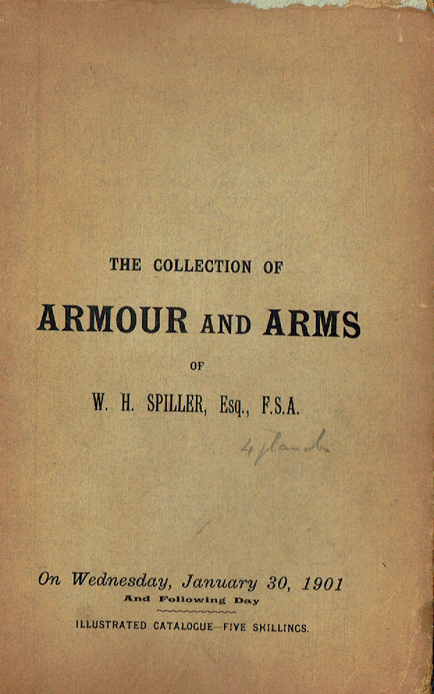 Christies January 1901 Armour & Arms Collection of Spiller