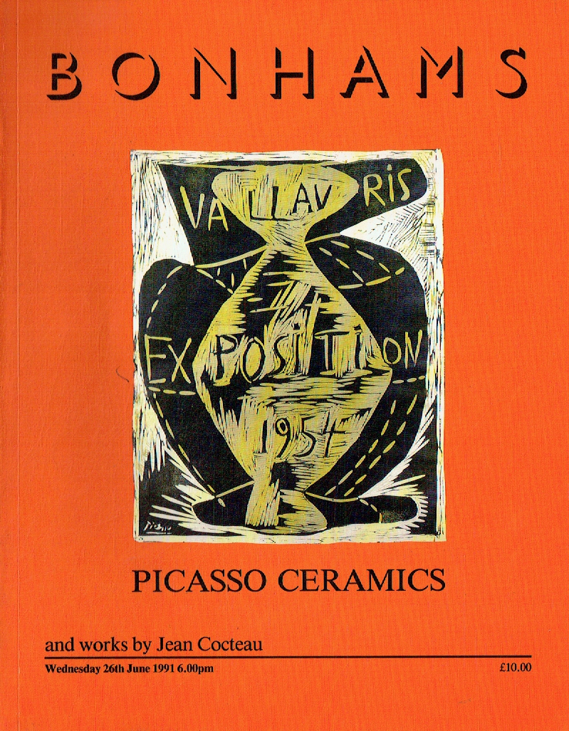 Bonhams June 1991 Picasso Ceramics & Works by Jean Cocteau