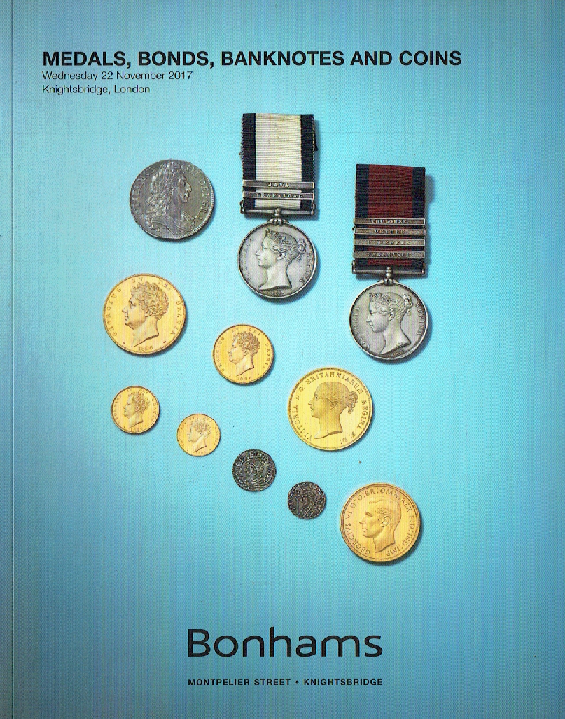 Bonhams November 2017 Medals, Bonds, Banknotes & Coins