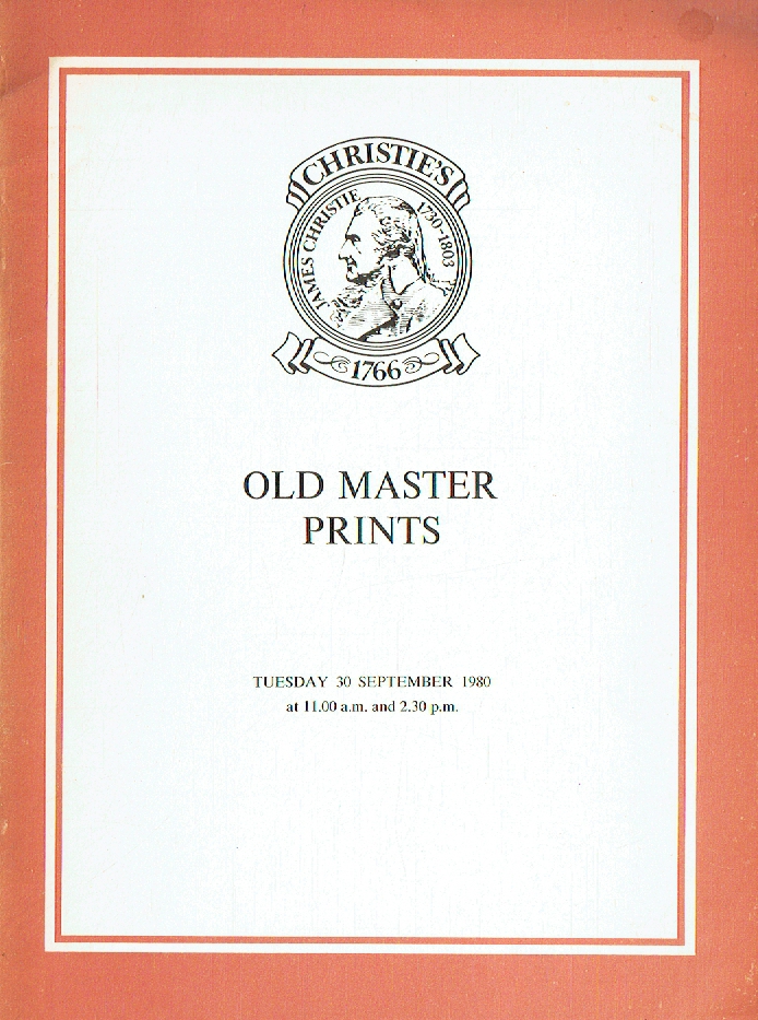 Christies September 1980 Old Master Prints