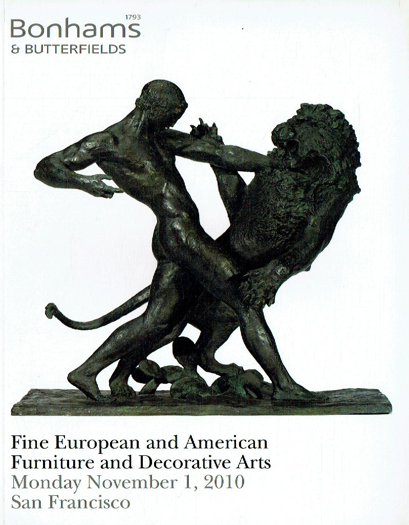 Bonhams & Butterfields Nov. 2010 Fine European & American Furniture and D. Arts