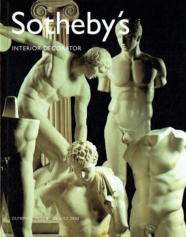 Sothebys July 2003 Interior Decorator