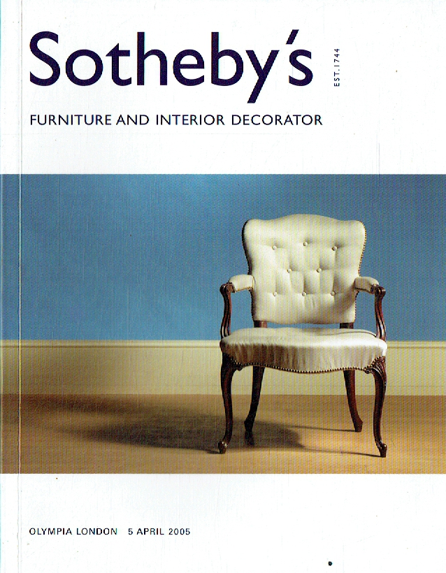 Sothebys April 2005 Furniture & Interior Decorator - Click Image to Close