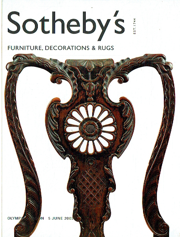 Sothebys June 2003 Furniture, Decorations & Rugs