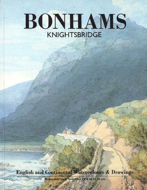 Bonhams November 1994 English & Continental Watercolours& Drawings