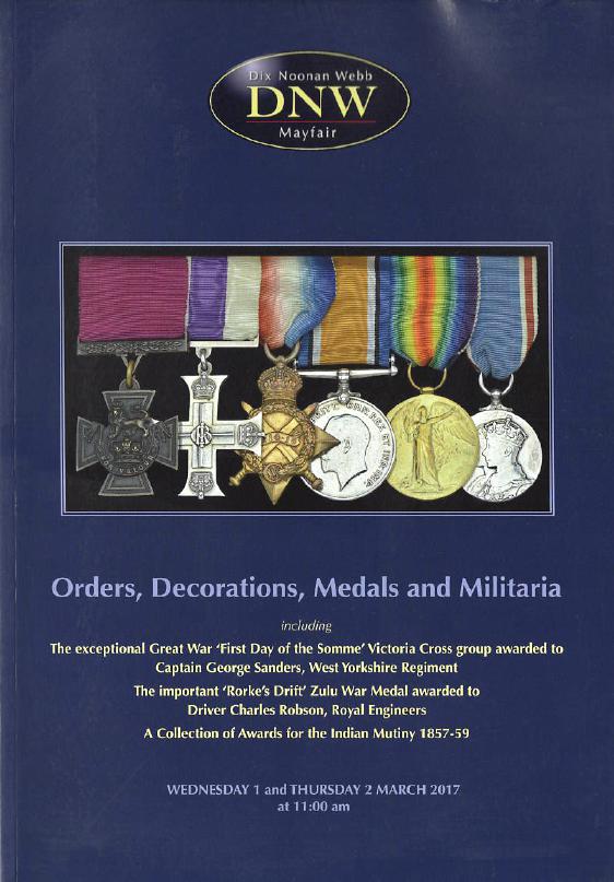 DNW March 2017 Orders, Decorations, Medals & Militaria