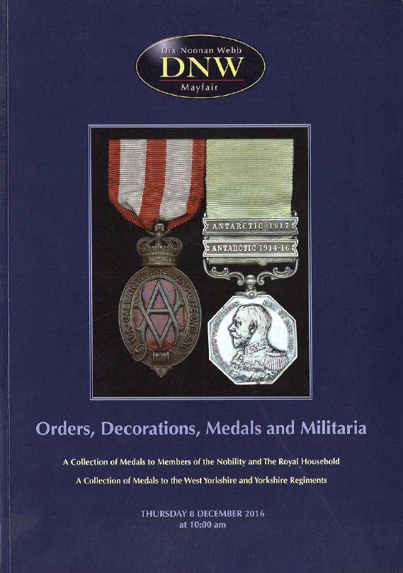 DNW December 2016 Orders, Decorations, Medals & Militaria