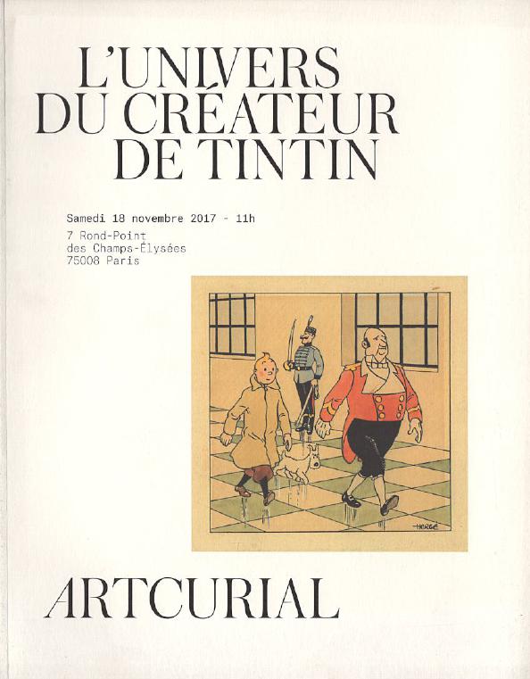 Artcurial November 2017 The Universe, from the Creator By Tintin
