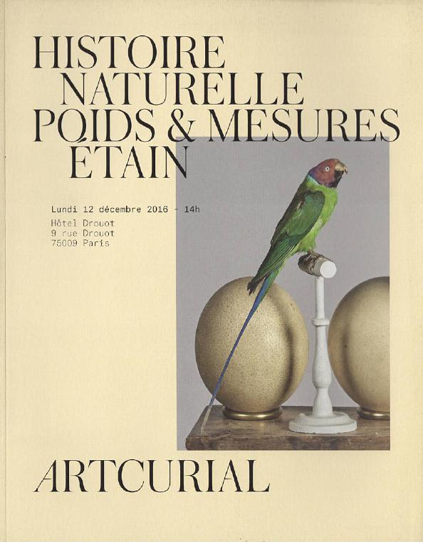 Artcurial December 2016 Natural History Weights & Measures Pewter