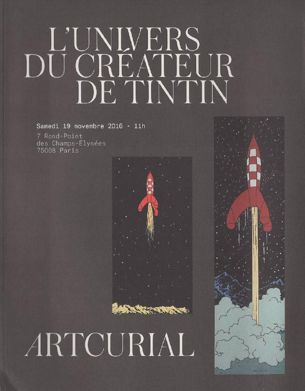 Artcurial November 2016 The Universe, from the Creator By Tintin