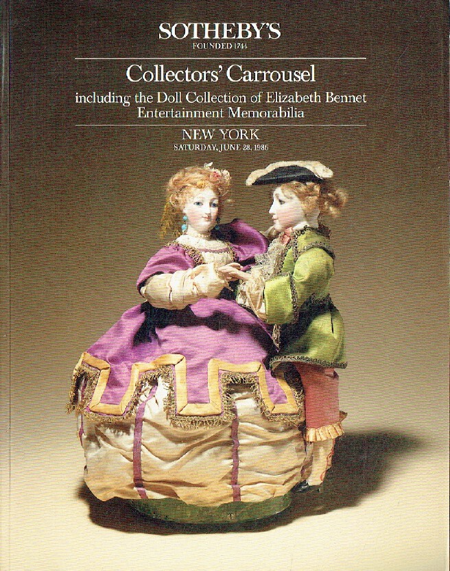 Sothebys June 1986 Collectors' Carrousel inc. The Doll Collection of Elizabeth B