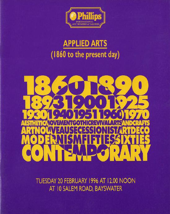 Phillips February 1996 Applied Arts (1860 to the Present Day)