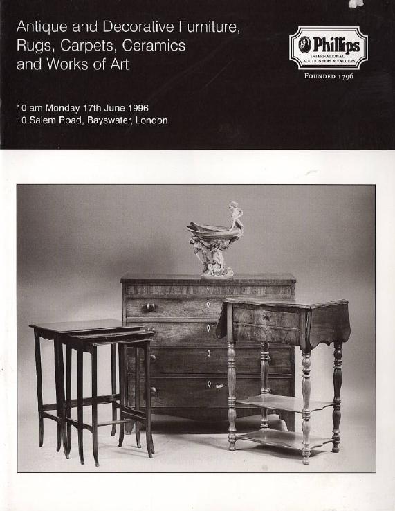 Phillips June 1996 Antique & Decorative Furniture, Rugs, Carpets